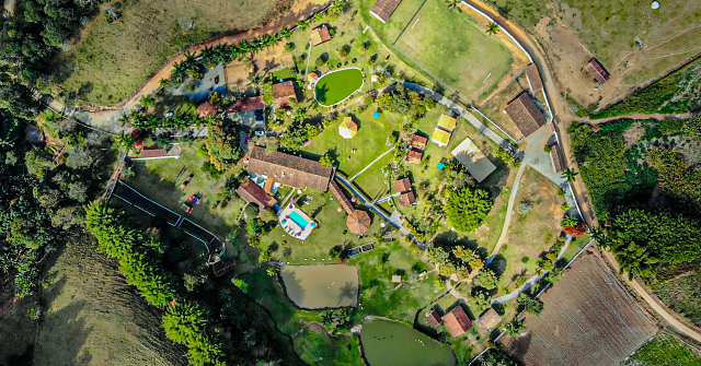 Vista aérea do Minha Glória Hotel Boutique